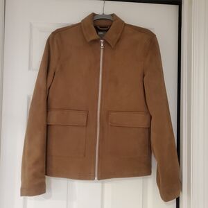 ASOS Camel Suede Zip Jacket